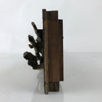 Antique Japanese Buddhist Altar Wood Lacquer Ranma Carved Cloud Deity Gold BA488