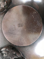Antique Japanese Buddhist Bronze Incense Burner Koro Shishi Lion w/Stand BA708