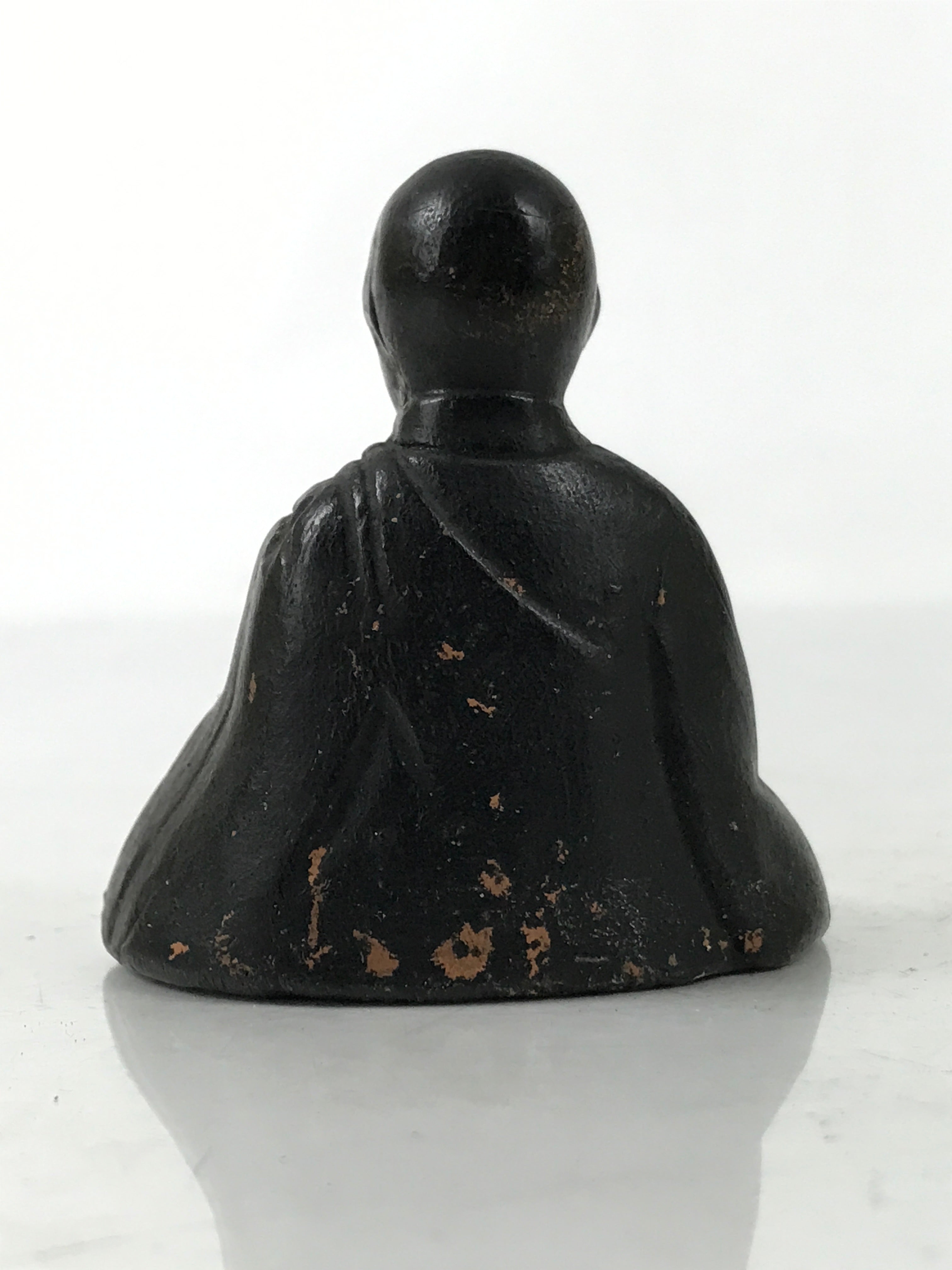 Antique Japanese Buddhist Ceramic Statue Kukai Kobo Daishi Altar Fiting BA549