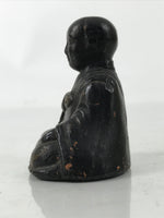 Antique Japanese Buddhist Ceramic Statue Kukai Kobo Daishi Altar Fiting BA549