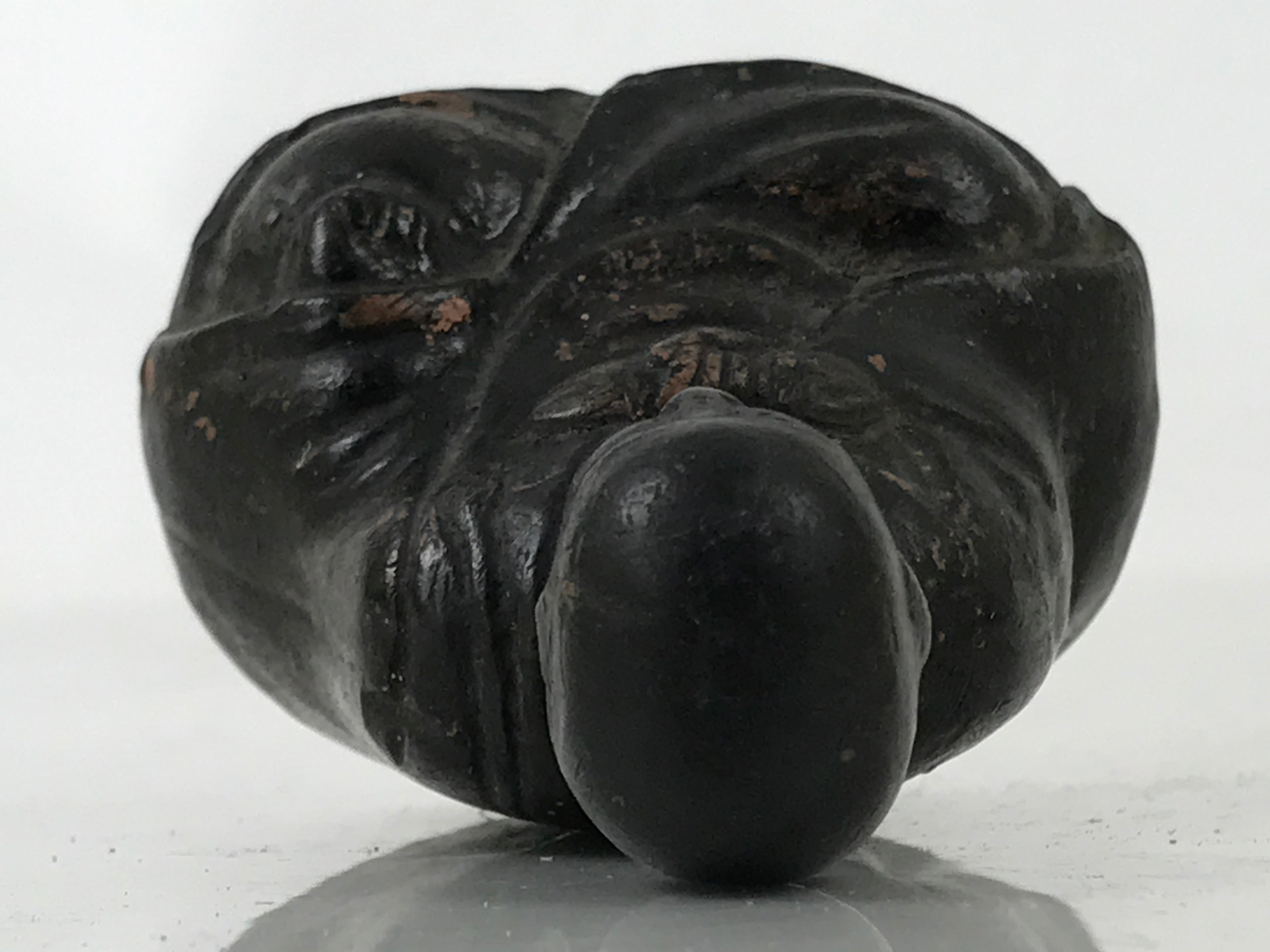 Antique Japanese Buddhist Ceramic Statue Kukai Kobo Daishi Altar Fiting BA549