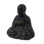 Antique Japanese Buddhist Ceramic Statue Kukai Kobo Daishi Altar Fiting BA549