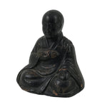 Antique Japanese Buddhist Ceramic Statue Kukai Kobo Daishi Altar Fiting BA549