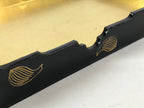 Antique Japanese Buddhist Lacquer Sutra Book Drawer Gold Gilt Floral Makie BA166