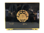 Antique Japanese Buddhist Lacquer Sutra Book Drawer Gold Gilt Floral Makie BA166