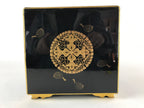 Antique Japanese Buddhist Lacquer Sutra Book Drawer Gold Gilt Floral Makie BA166