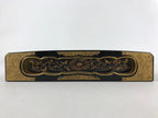 Antique Japanese Buddhist Lacquerware Lidded Box Wood Gobunshobako Gold FB78