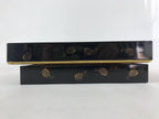 Antique Japanese Buddhist Lacquerware Lidded Box Wood Gobunshobako Gold FB78