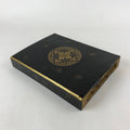 Antique Japanese Buddhist Lacquerware Lidded Box Wood Gobunshobako Gold FB78