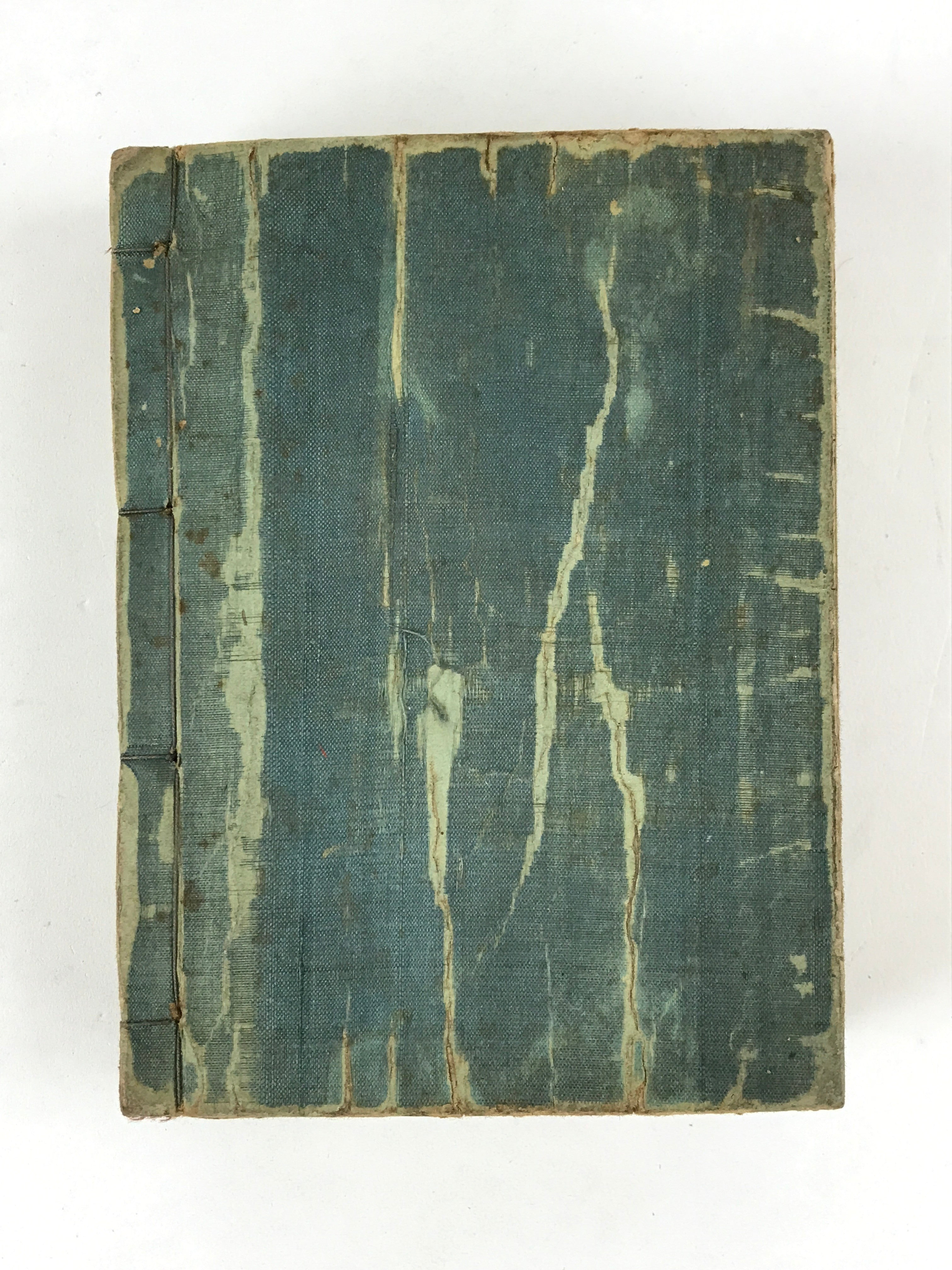 Antique Japanese Buddhist Sutra Book C1915 Shinshu Gowazan Paper Green BA177