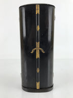 Antique Japanese Buddhist Wood Zushi Shrine Reliquary Box Black Gold BA310