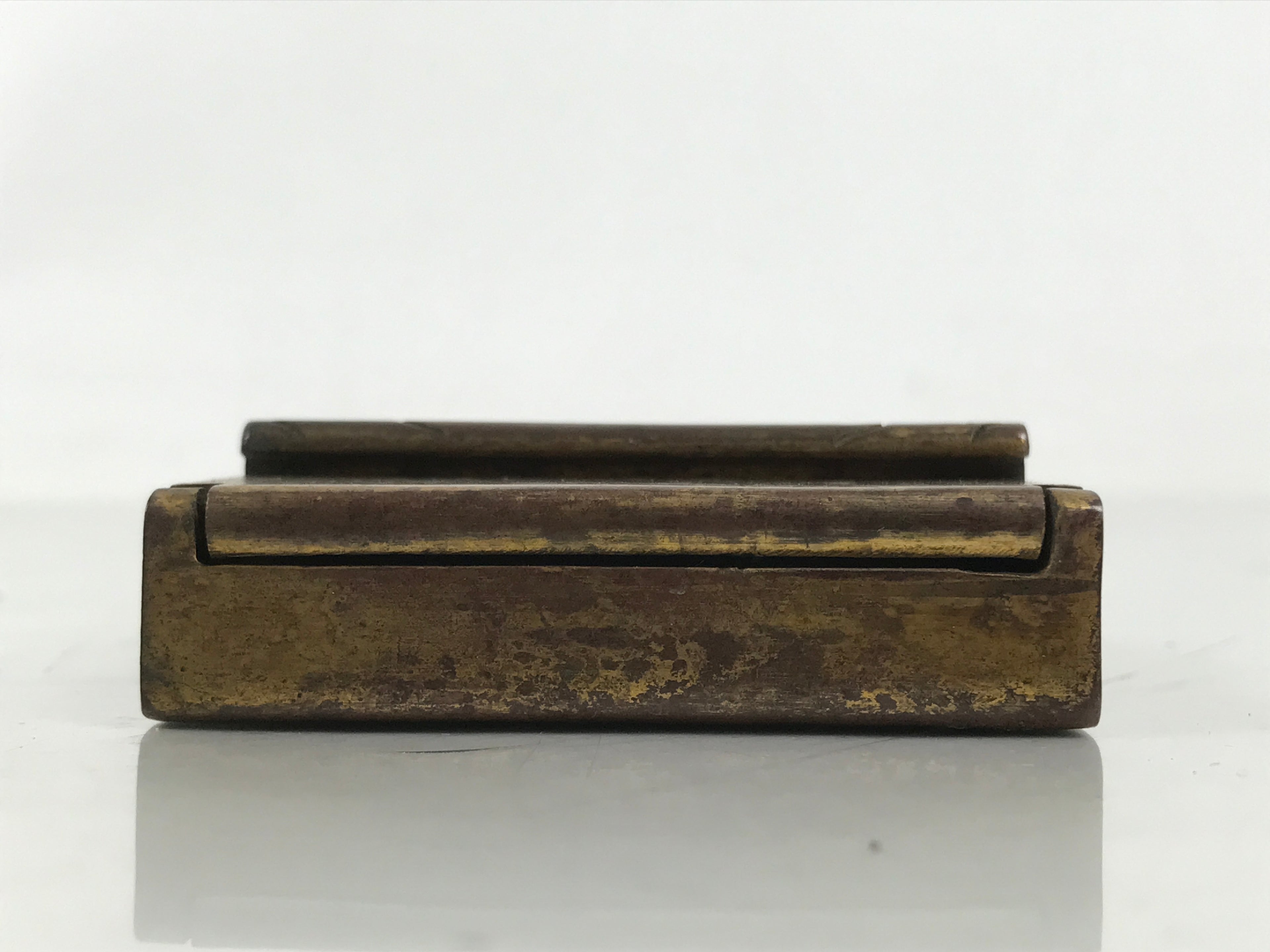 Antique Japanese Buddhist Zushi Shrine Statue Amida Nyorai Metal Gold BA704