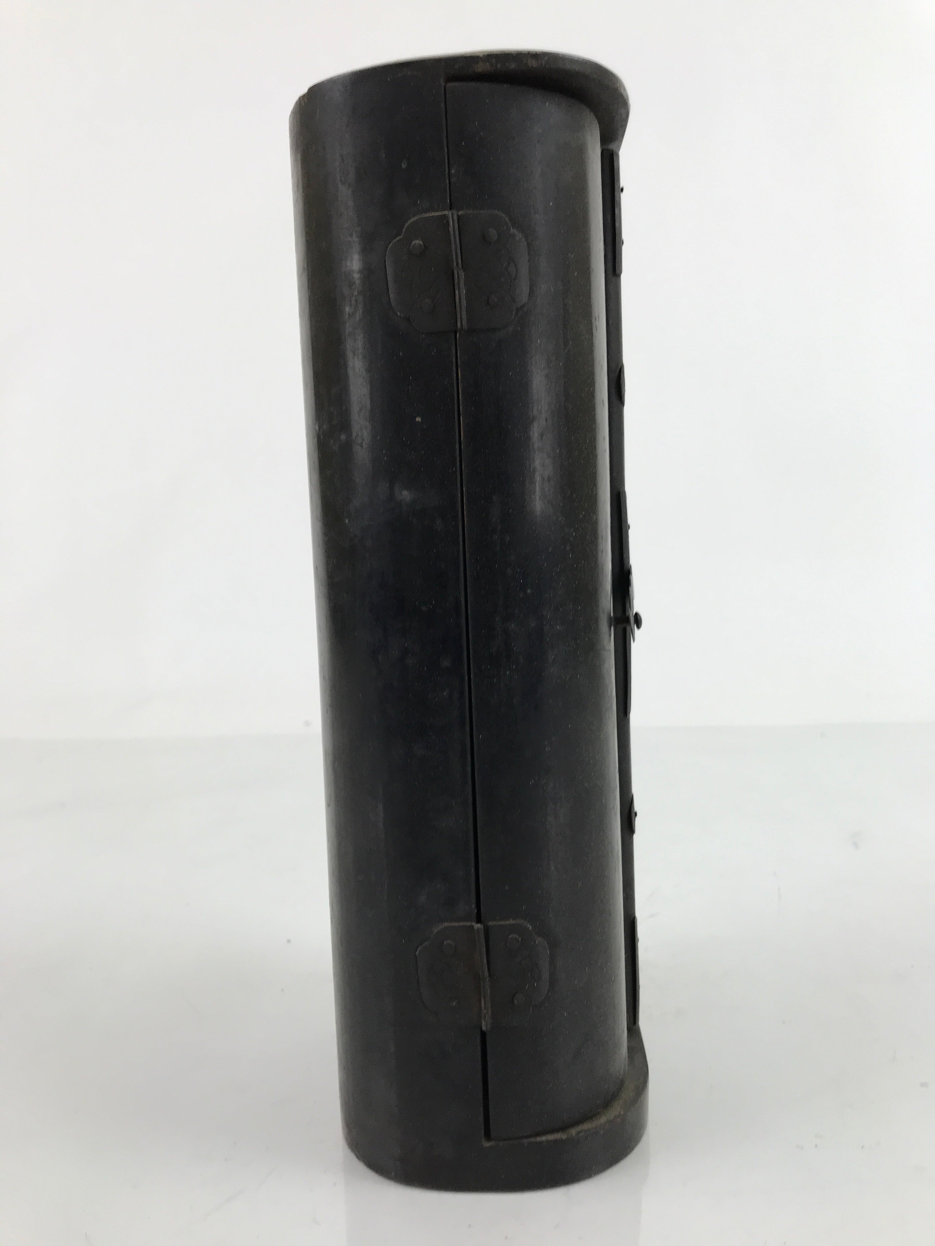 Antique Japanese Buddhist Zushi Shrine W/ Statue Lacquer Wood Black Gold BA311