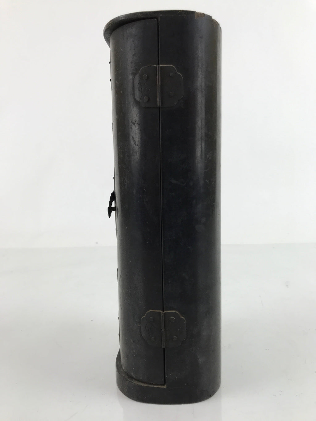 Antique Japanese Buddhist Zushi Shrine W/ Statue Lacquer Wood Black Gold BA311