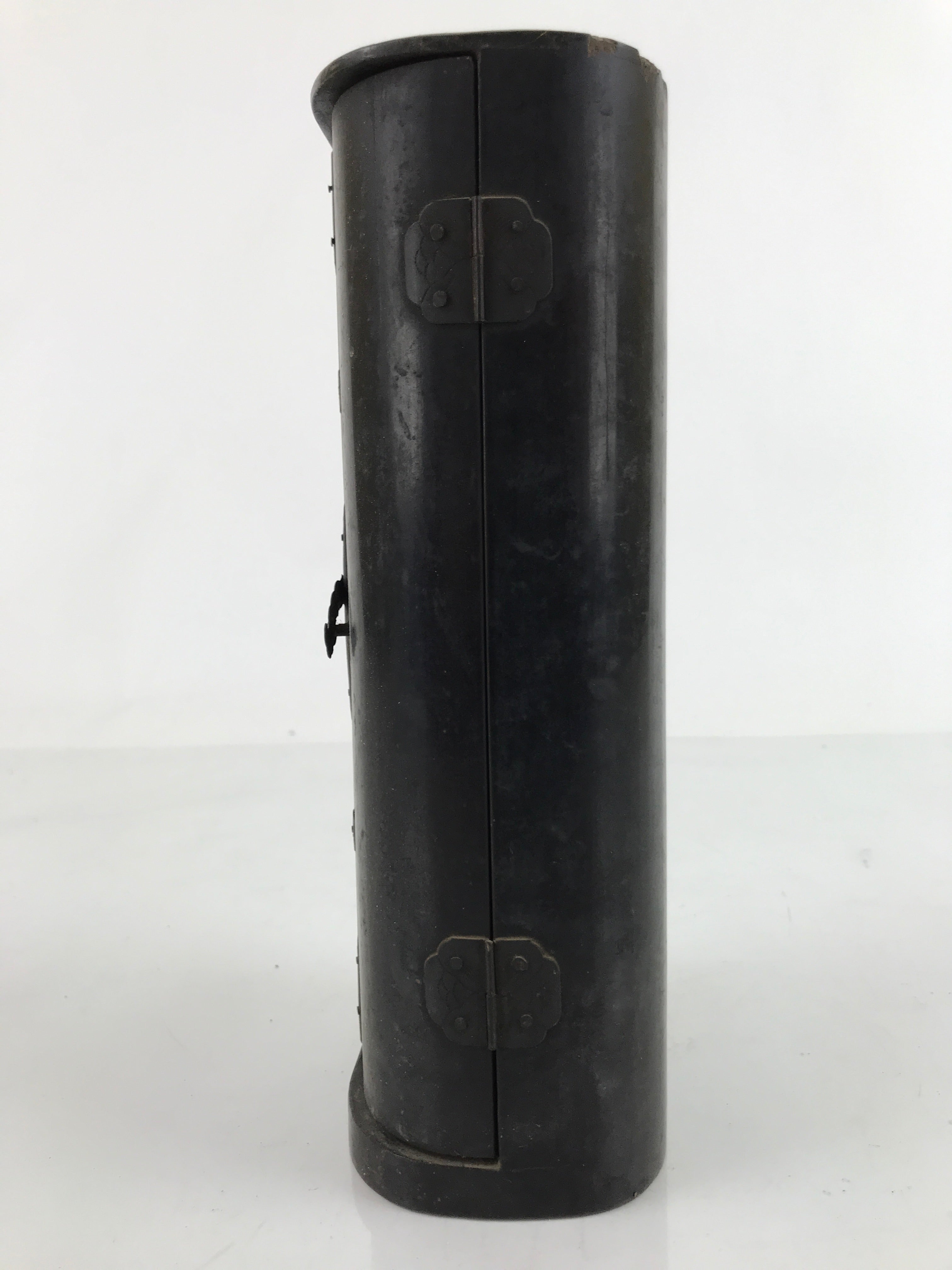 Antique Japanese Buddhist Zushi Shrine W/ Statue Lacquer Wood Black Gold BA311