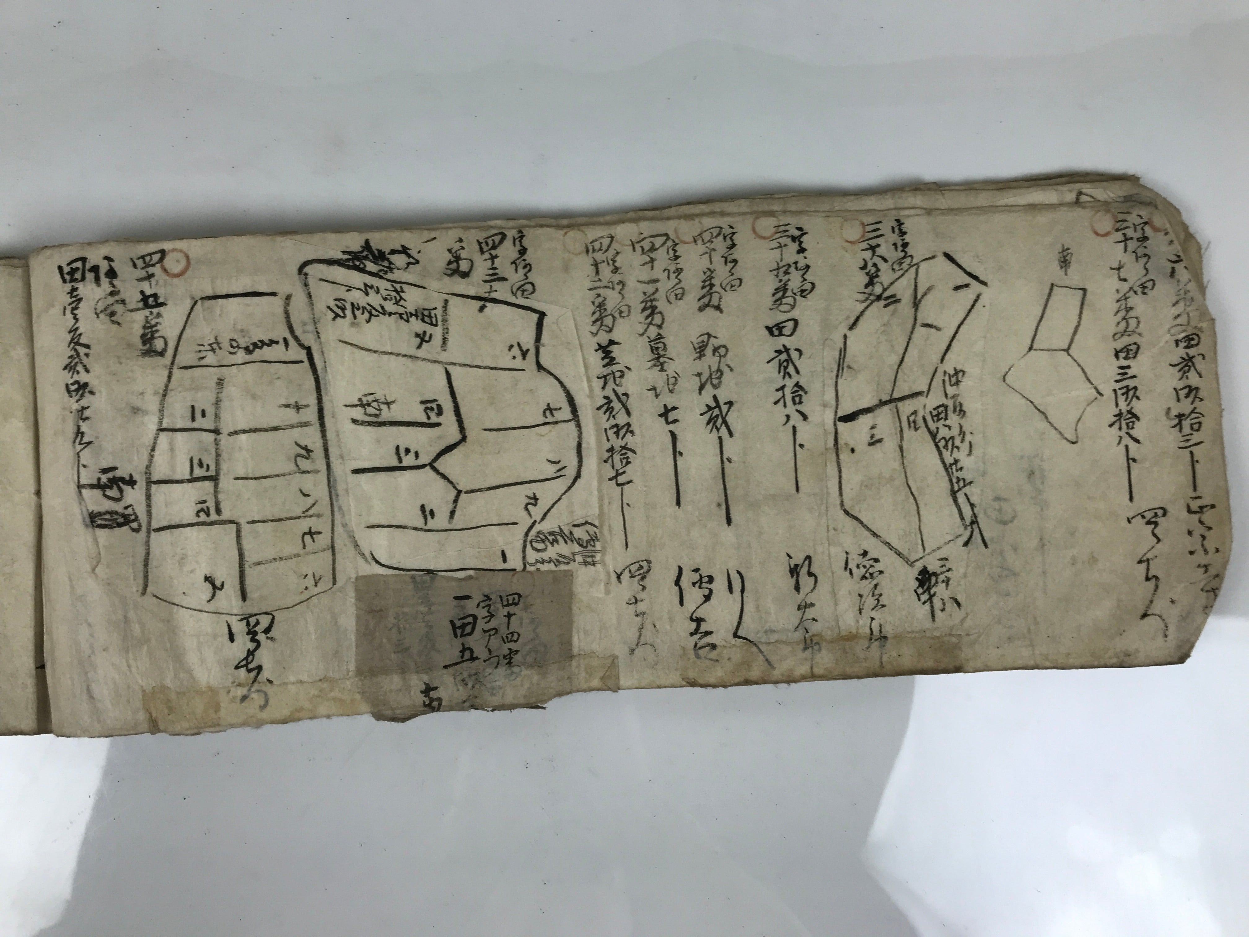 Antique Japanese C1887 Meiji Land Tax Property Register Map Document Paper P430