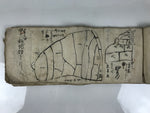 Antique Japanese C1887 Meiji Land Tax Property Register Map Document Paper P430