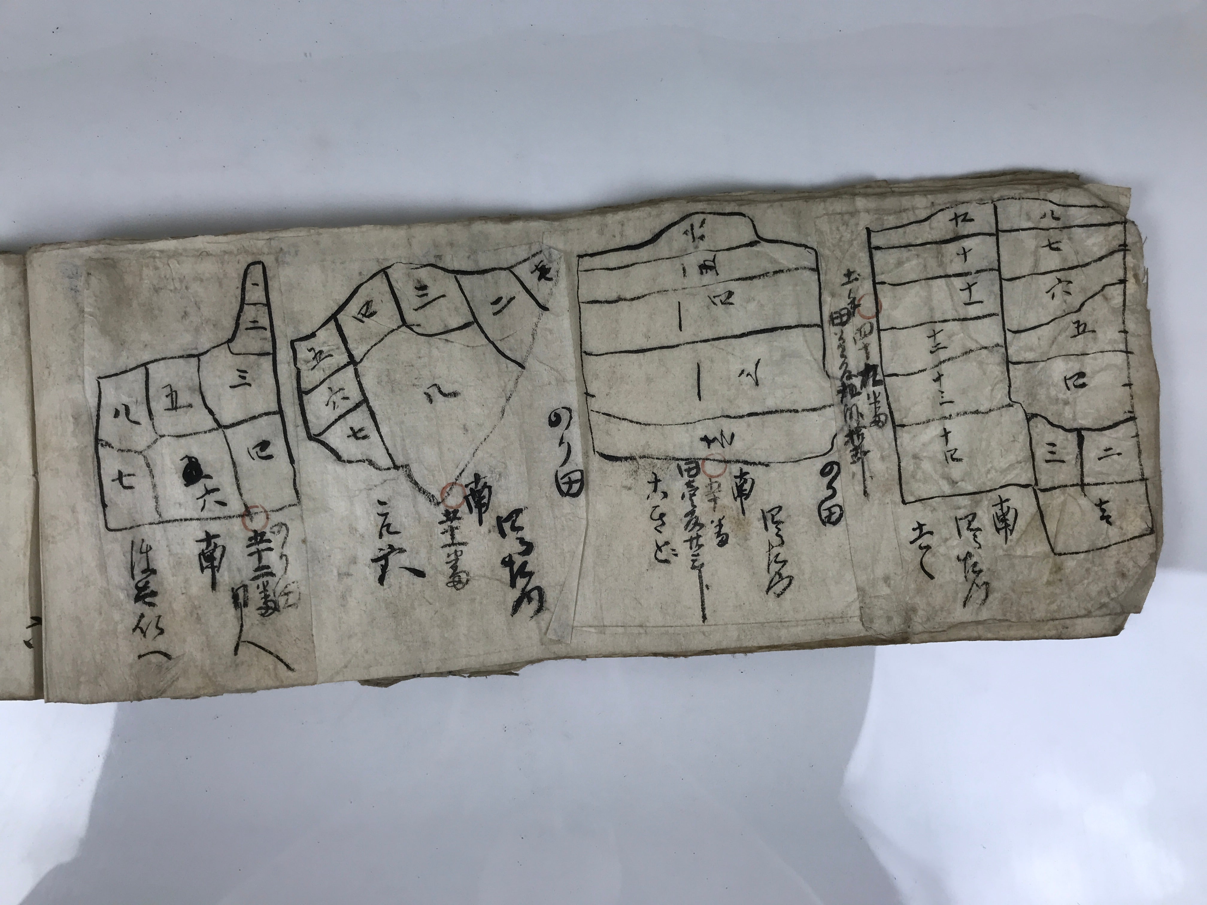 Antique Japanese C1887 Meiji Land Tax Property Register Map Document Paper P430