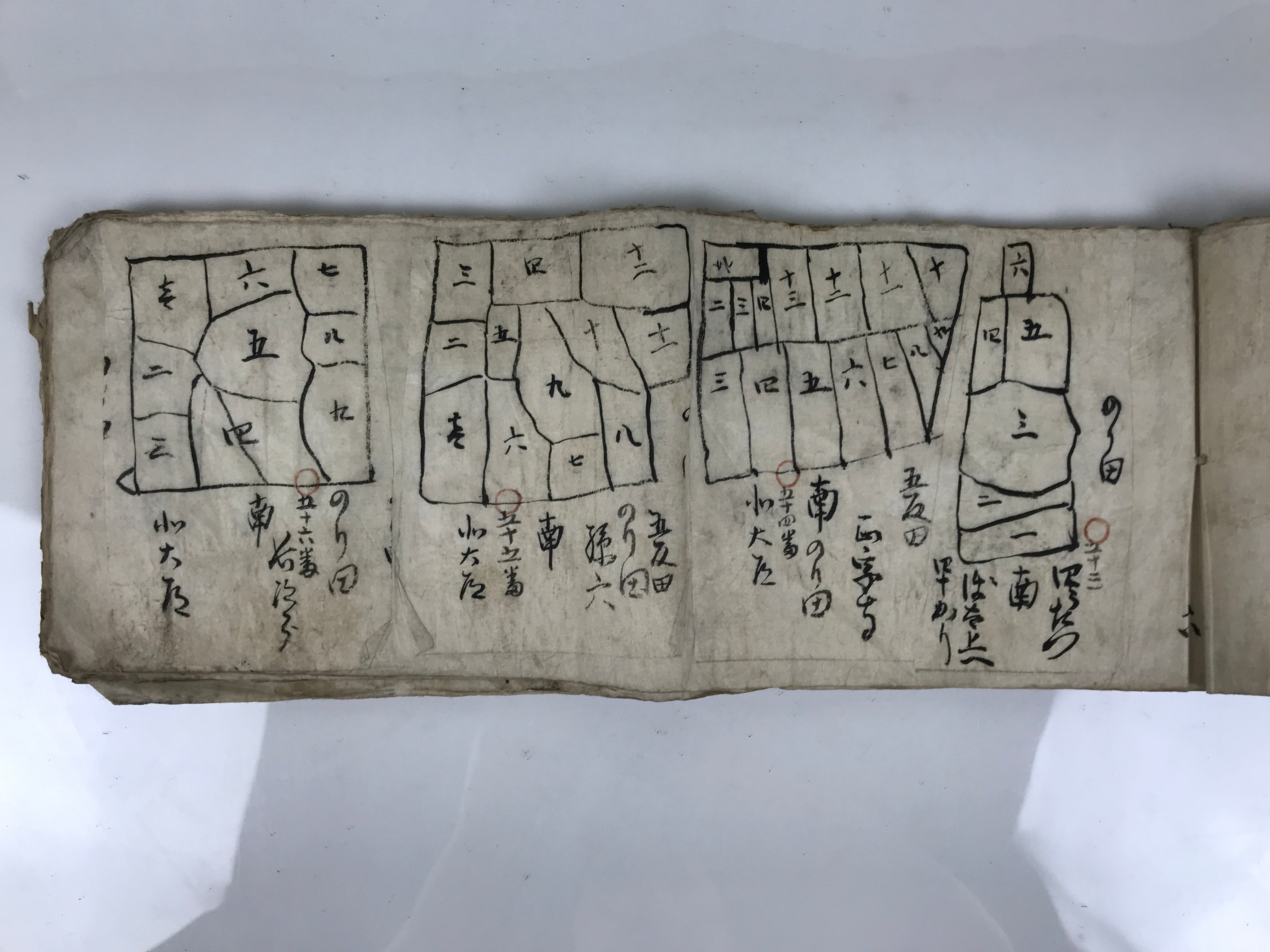 Antique Japanese C1887 Meiji Land Tax Property Register Map Document Paper P430