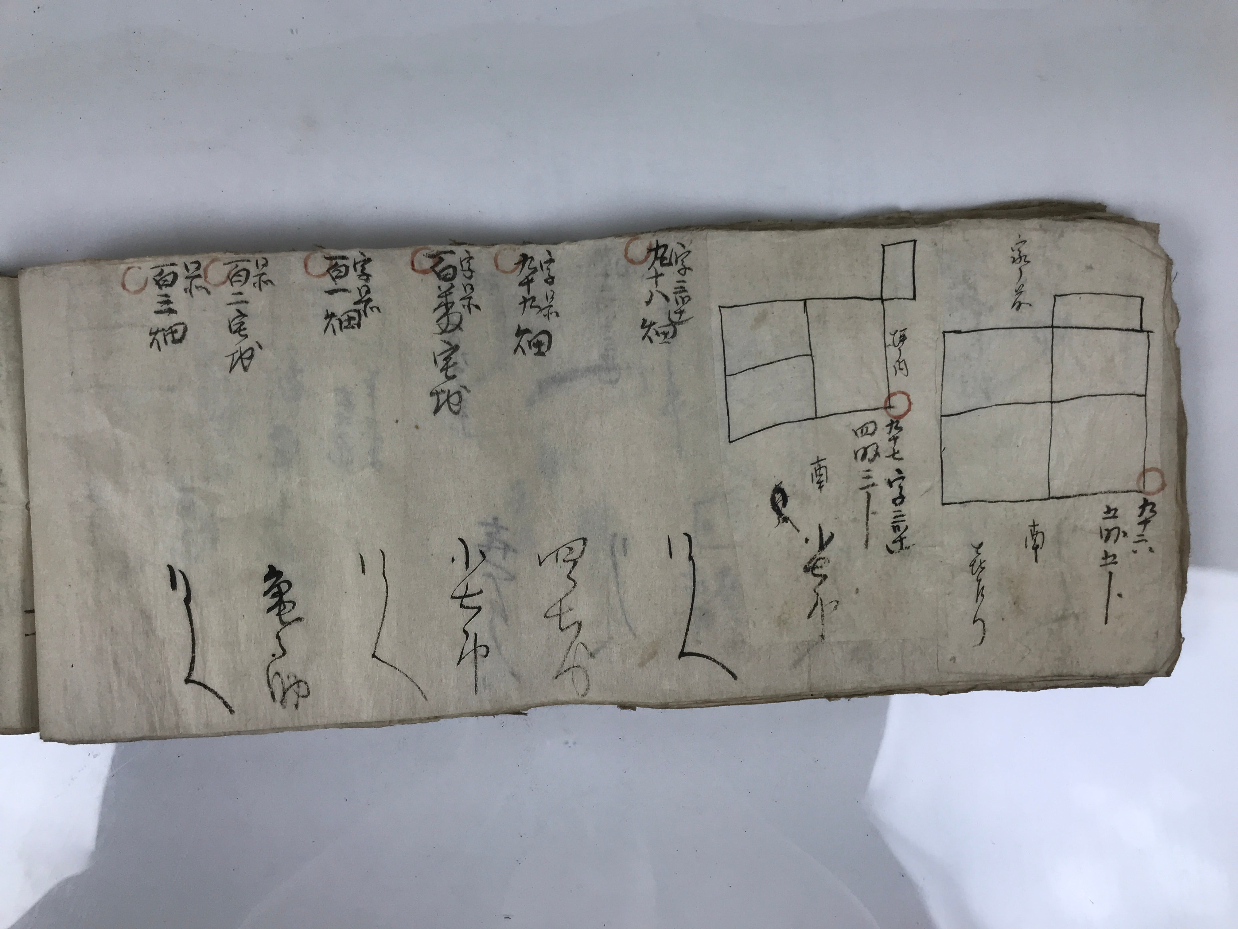 Antique Japanese C1887 Meiji Land Tax Property Register Map Document Paper P430