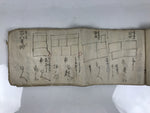 Antique Japanese C1887 Meiji Land Tax Property Register Map Document Paper P430
