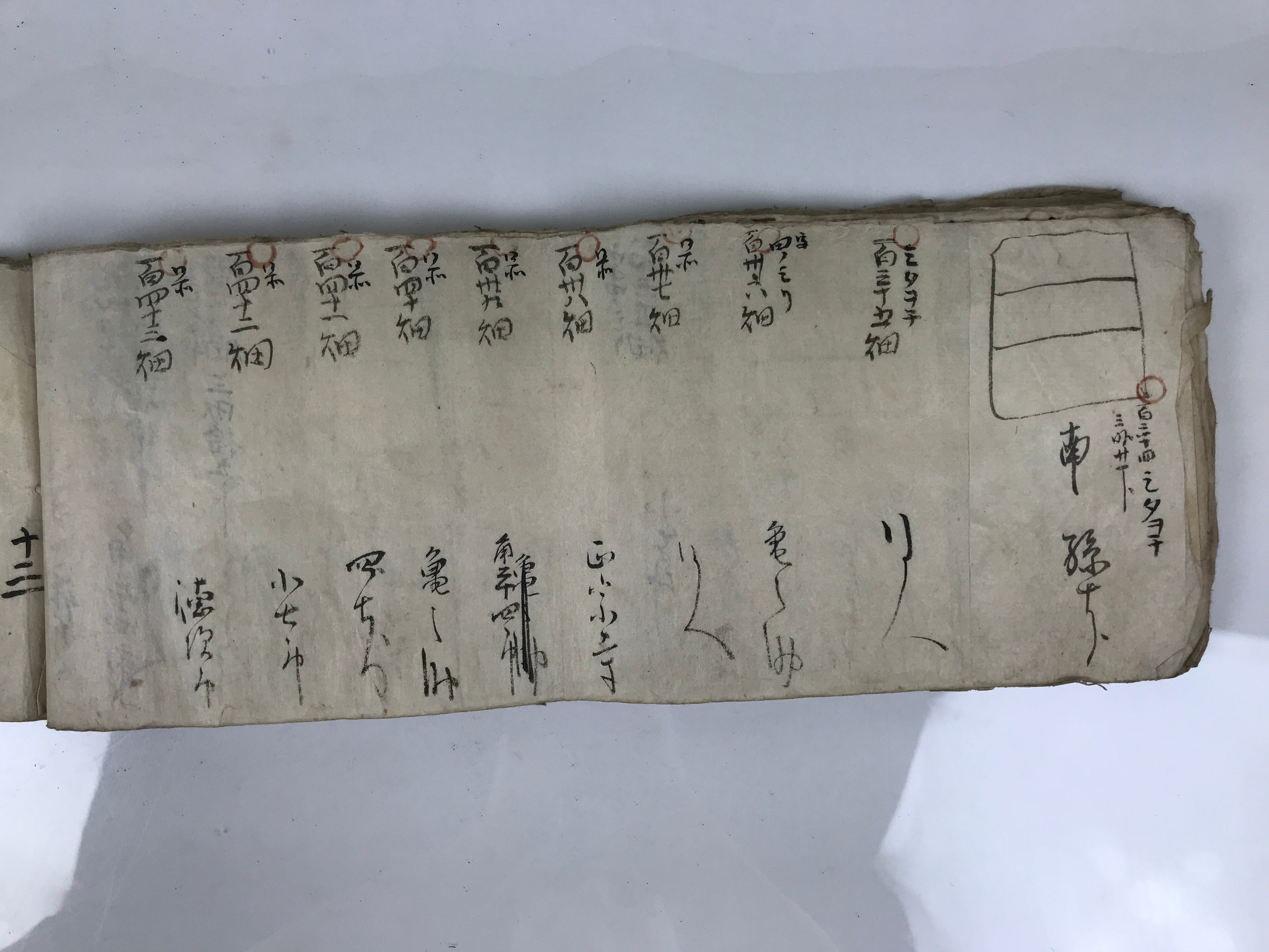 Antique Japanese C1887 Meiji Land Tax Property Register Map Document Paper P430