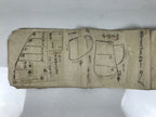 Antique Japanese C1887 Meiji Land Tax Property Register Map Document Paper P430