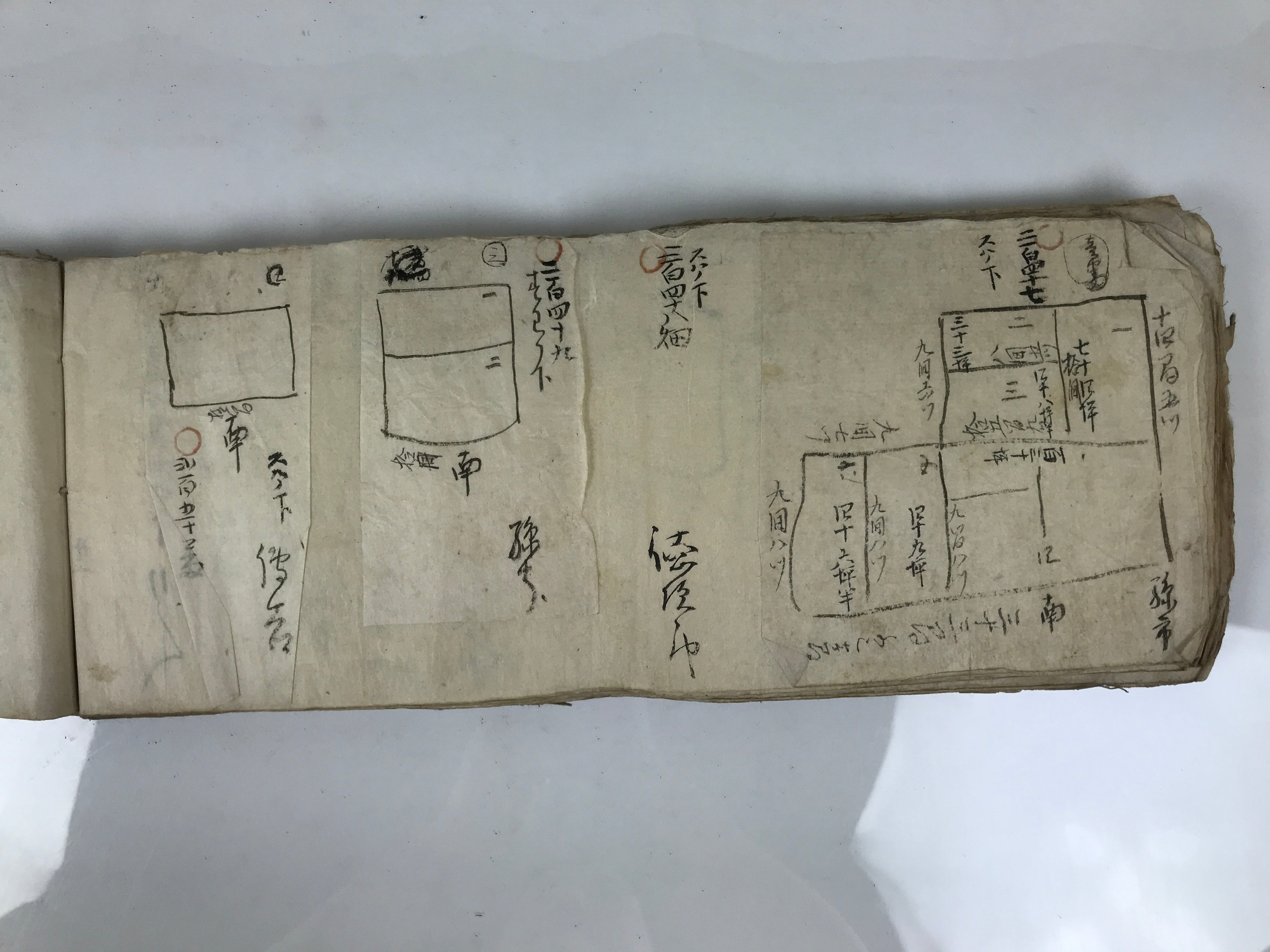 Antique Japanese C1887 Meiji Land Tax Property Register Map Document Paper P430