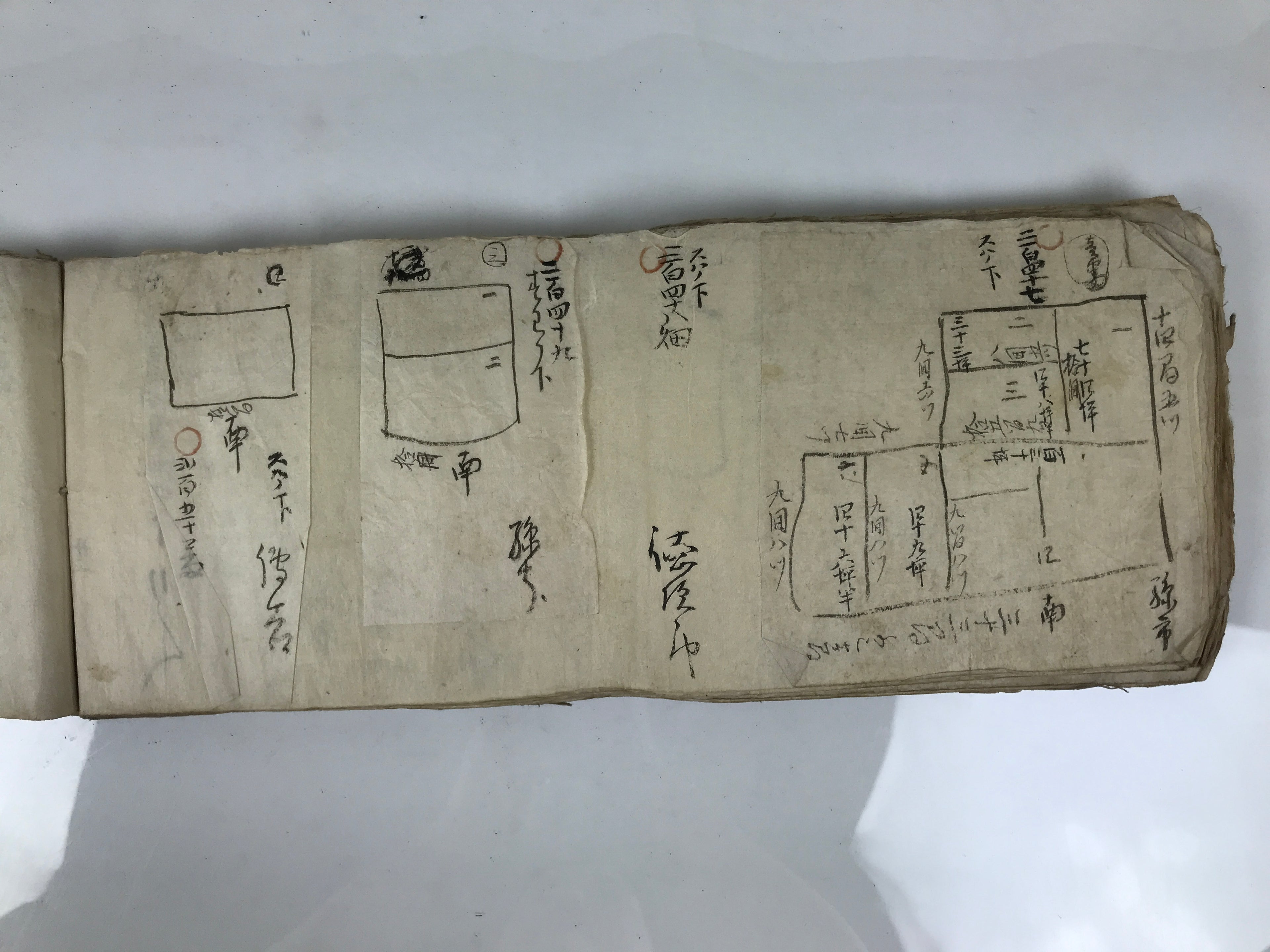 Antique Japanese C1887 Meiji Land Tax Property Register Map Document Paper P430