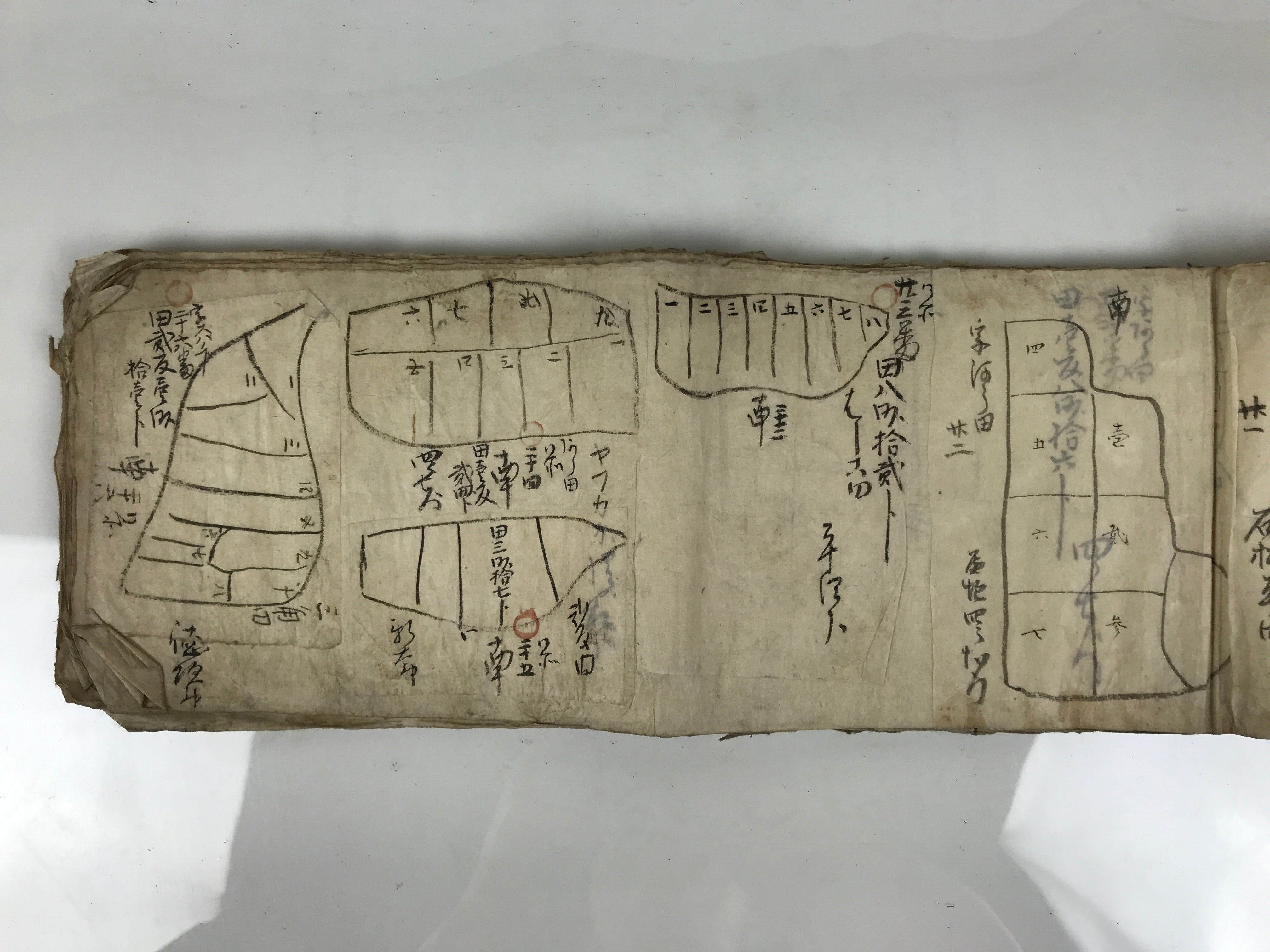 Antique Japanese C1887 Meiji Land Tax Property Register Map Document Paper P430