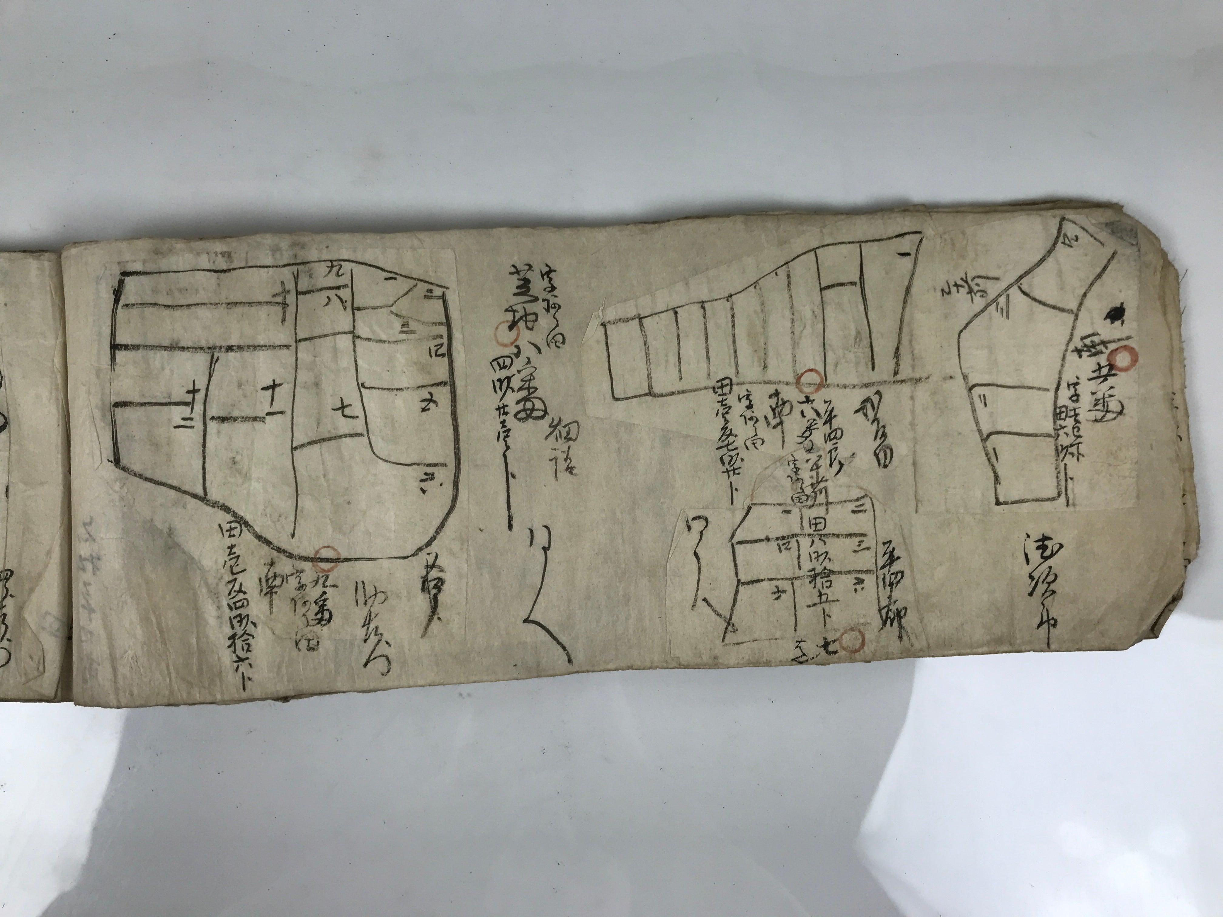 Antique Japanese C1887 Meiji Land Tax Property Register Map Document Paper P430