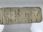 Antique Japanese C1887 Meiji Land Tax Property Register Map Document Paper P430
