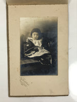 Antique Japanese C1920 Taisho Girl Photograph Child Portrait Black White PH28