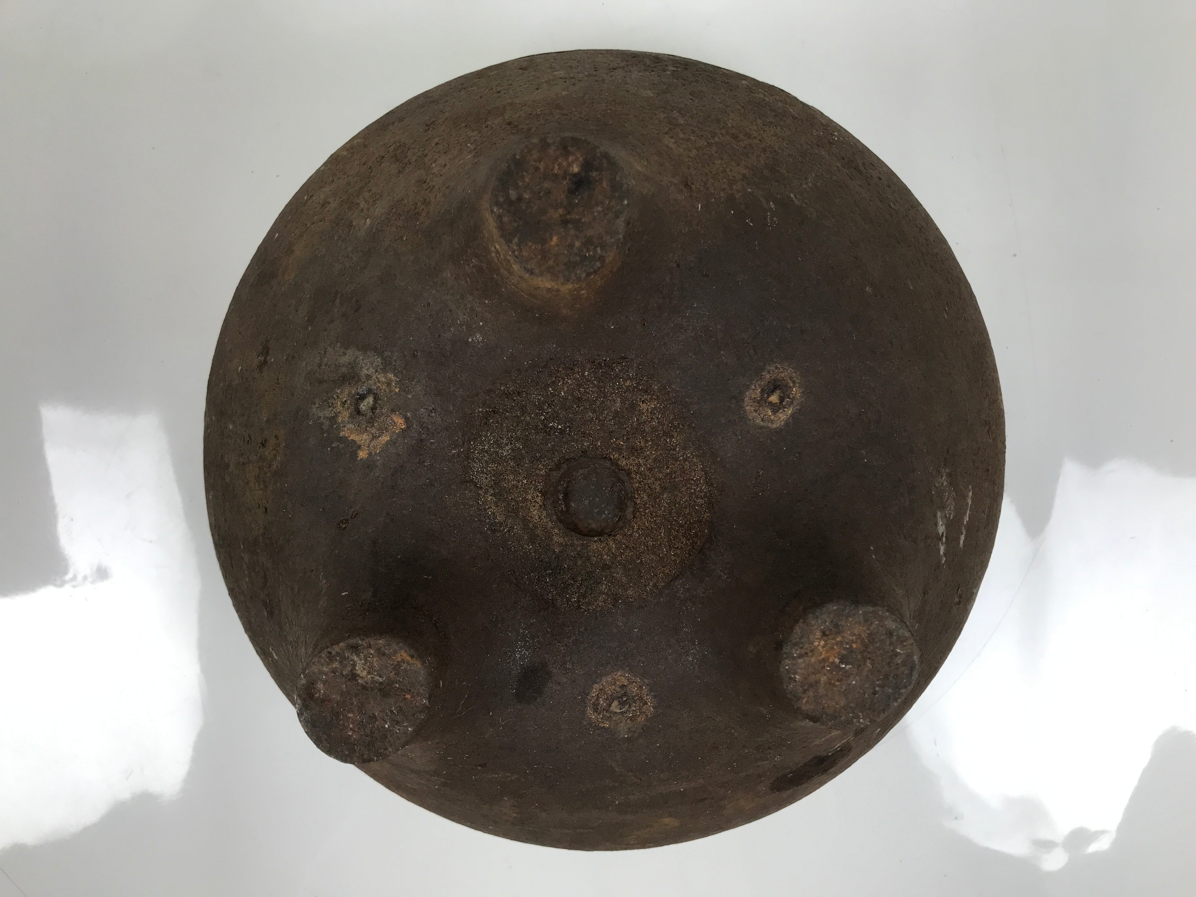 Antique Japanese Cast Iron Kettle Chagama Pot Tetsu Brazier Tea Ceremony C33