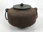 Antique Japanese Cast Iron Kettle Chagama Pot Tetsu Brazier Tea Ceremony C33