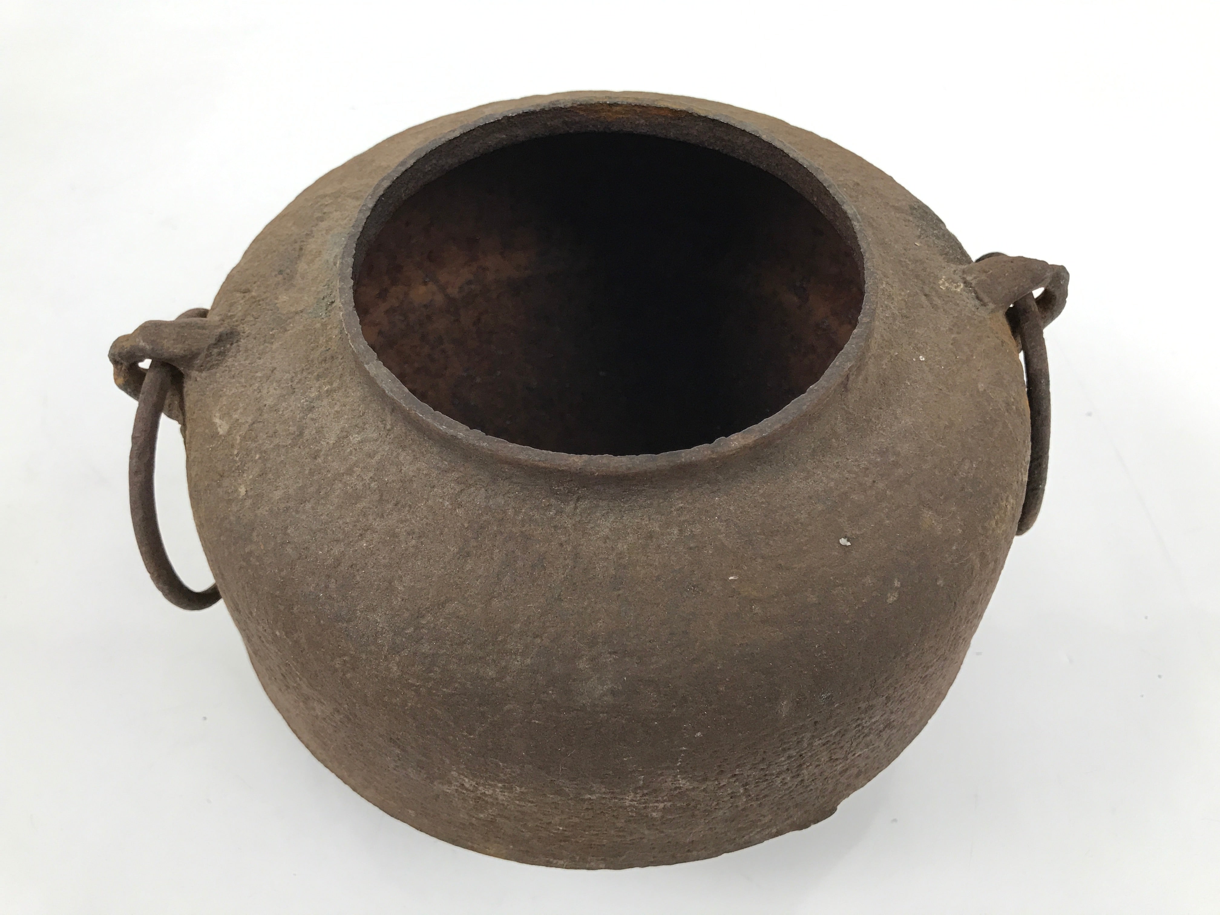 Antique Japanese Cast Iron Kettle Chagama Pot Tetsu Brazier Tea Ceremony C33