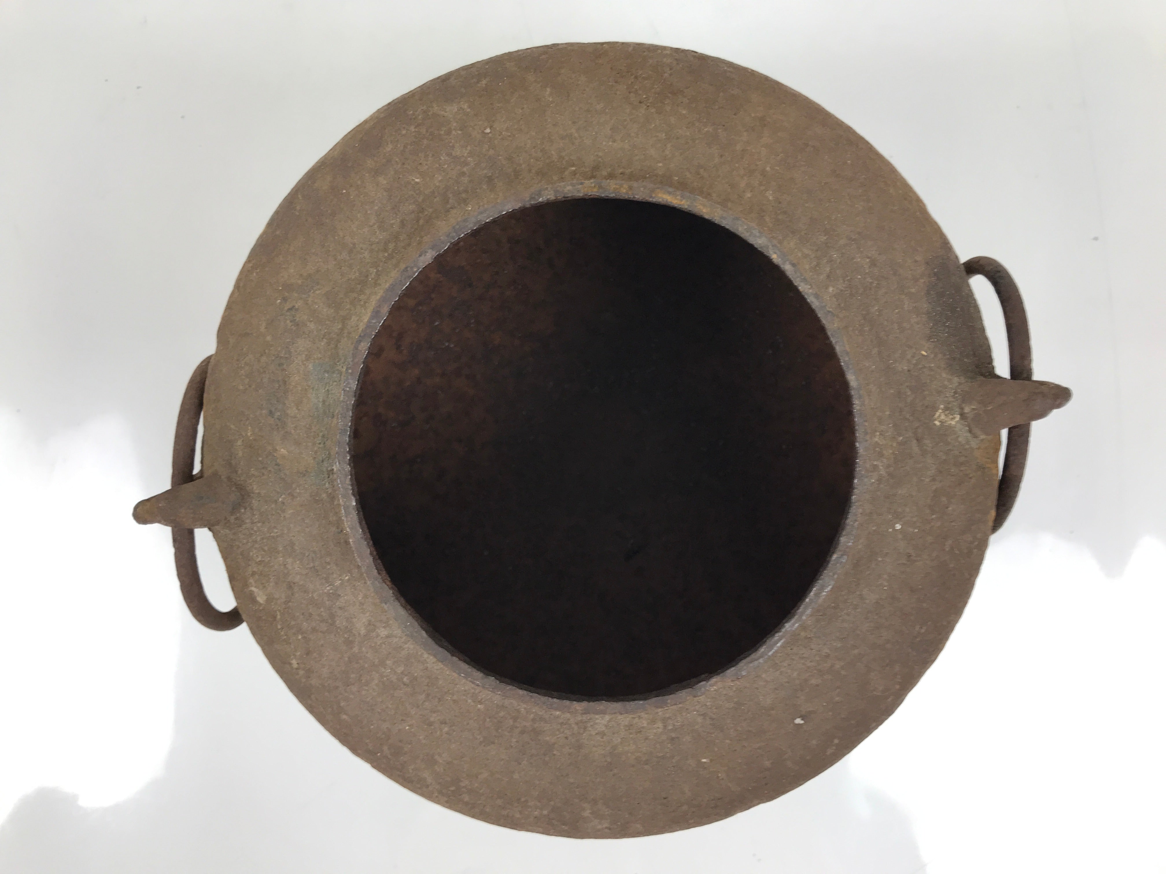 Antique Japanese Cast Iron Kettle Chagama Pot Tetsu Brazier Tea Ceremony C33