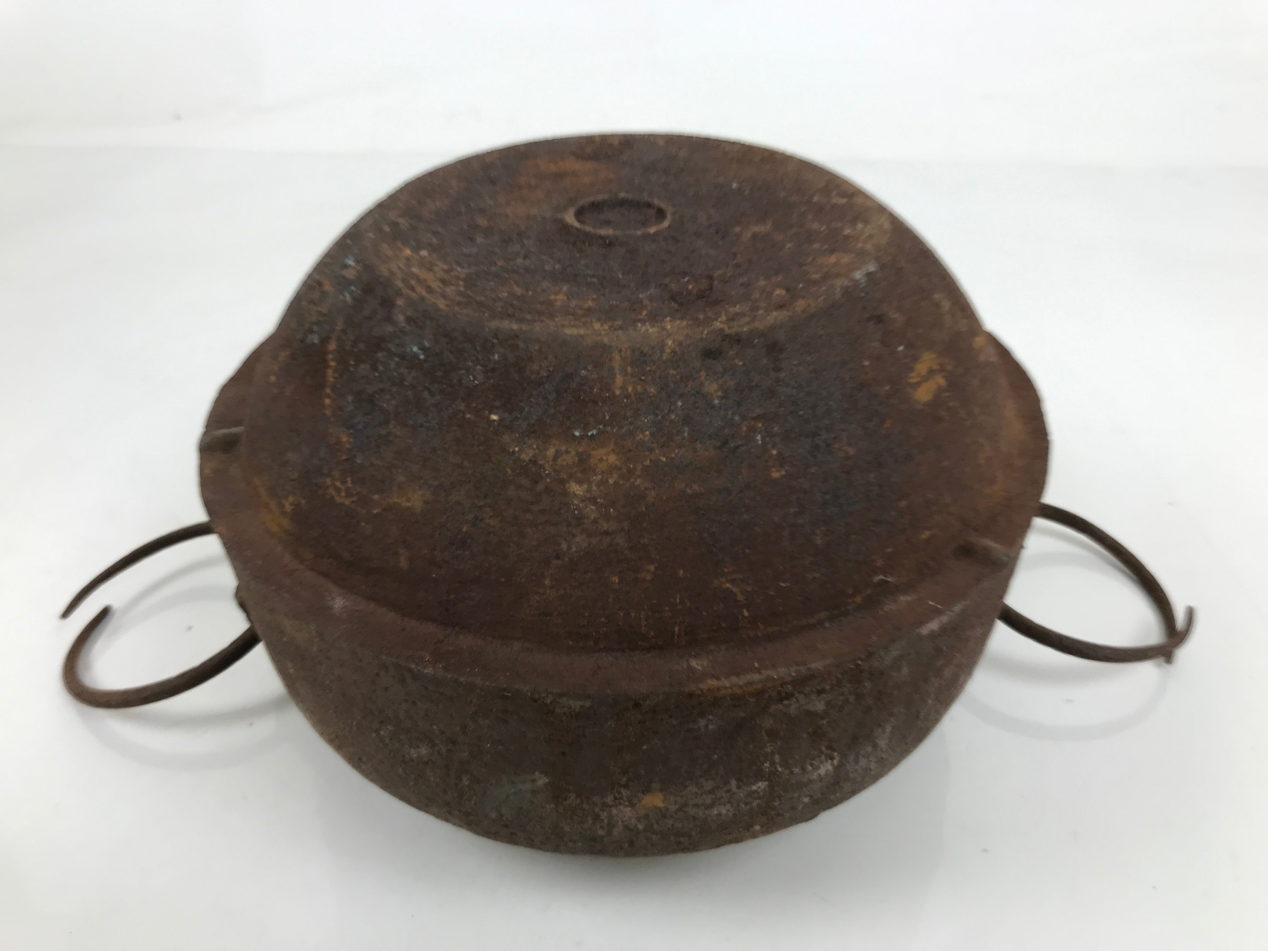 Antique Japanese Cast Iron Kettle Chagama Pot Tetsu Brazier Tea Ceremony C33