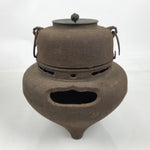 Antique Japanese Cast Iron Kettle Chagama Pot Tetsu Brazier Tea Ceremony C33