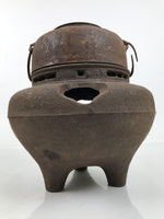 Antique Japanese Cast Iron Kettle Chagama Pot Tetsu Brazier Tea Ceremony C33