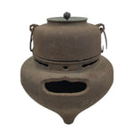 Antique Japanese Cast Iron Kettle Chagama Pot Tetsu Brazier Tea Ceremony C33
