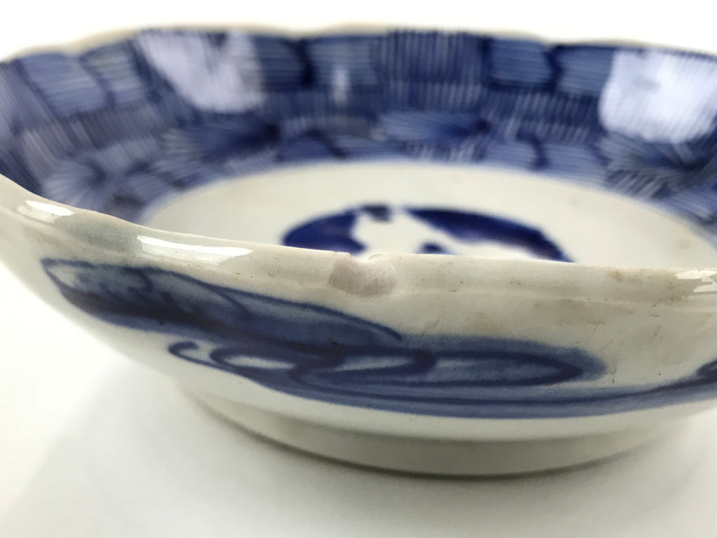 Antique Japanese Ceramic Imari Namasu Small Bowl Sometsuke Kobachi Salad PY666