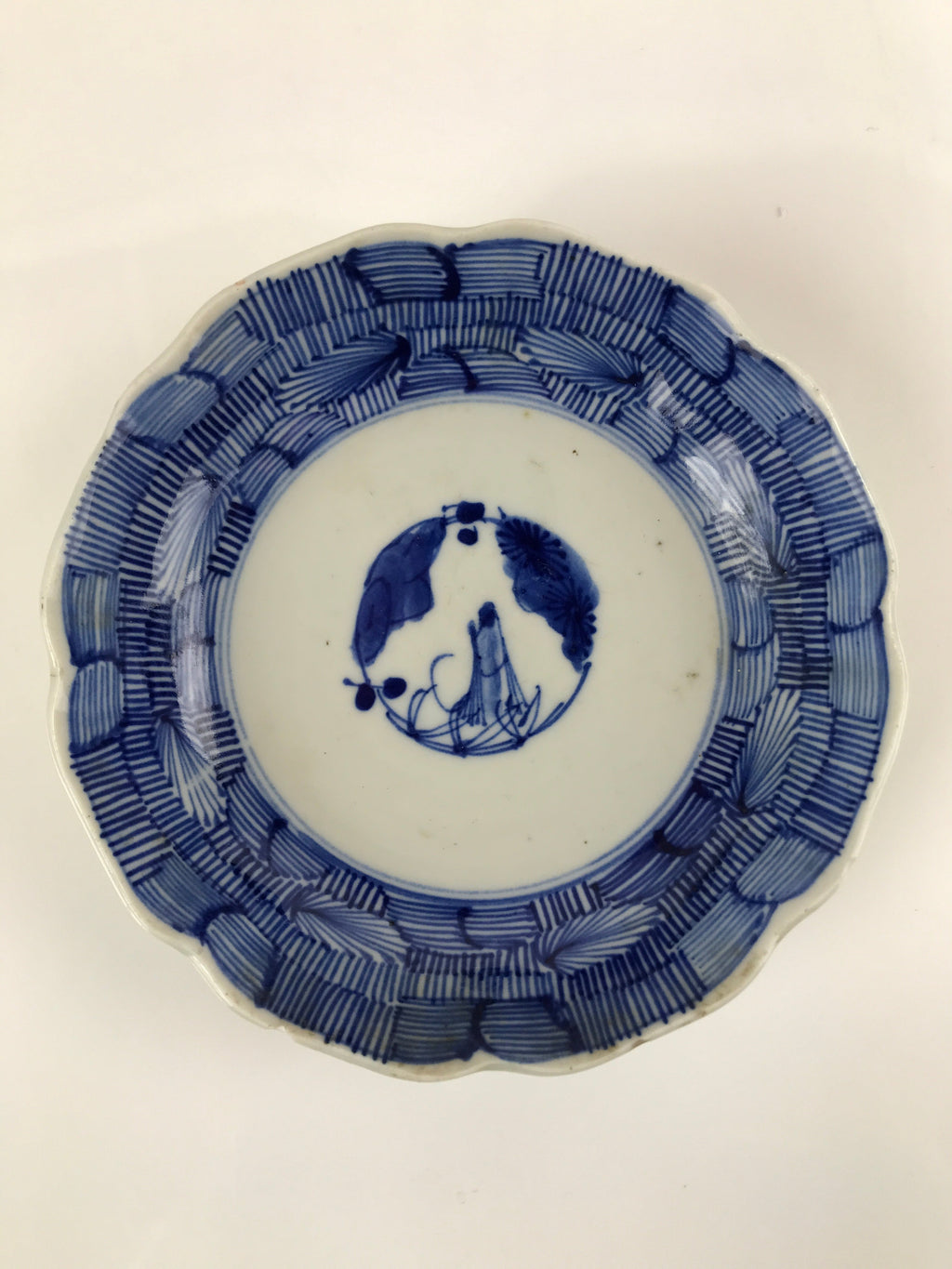 Antique Japanese Ceramic Imari Namasu Small Bowl Sometsuke Kobachi Salad PY666