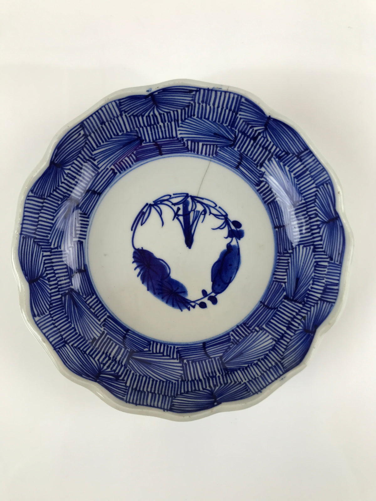 Antique Japanese Ceramic Imari Namasu Small Bowl Sometsuke Kobachi Salad PY668