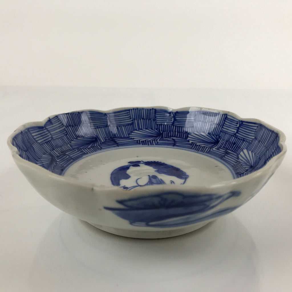 Antique Japanese Ceramic Imari Namasu Small Bowl Sometsuke Kobachi Salad PY673