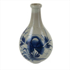 Antique Japanese Ceramic Imari Sake Bottle Kayoi-Tokkuri Blue Peony Botan TS623