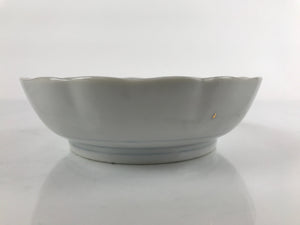 Antique Japanese Ceramic Kutani Imari Namasu Bowl Paulownia Kiri Red Salad PY682