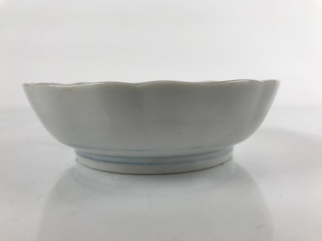 Antique Japanese Ceramic Kutani Imari Namasu Bowl Paulownia Kiri Red Salad PY682