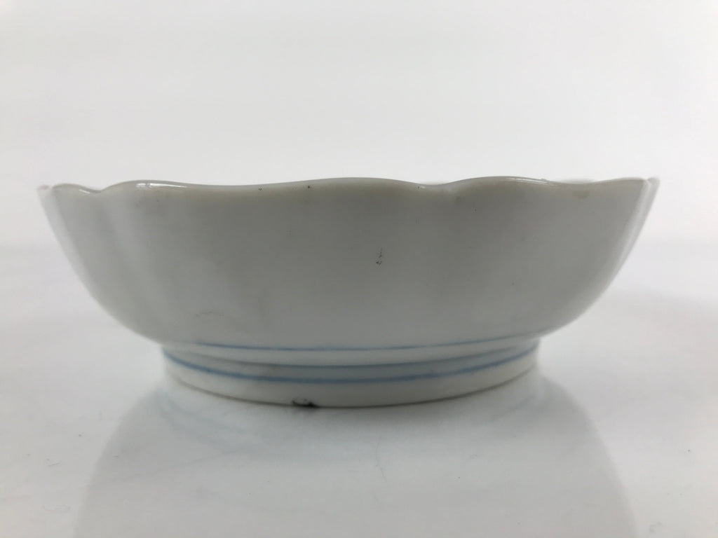 Antique Japanese Ceramic Kutani Imari Namasu Bowl Paulownia Kiri Red Salad PY682