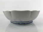 Antique Japanese Ceramic Kutani Imari Namasu Bowl Peony Botan Red Salad PY681